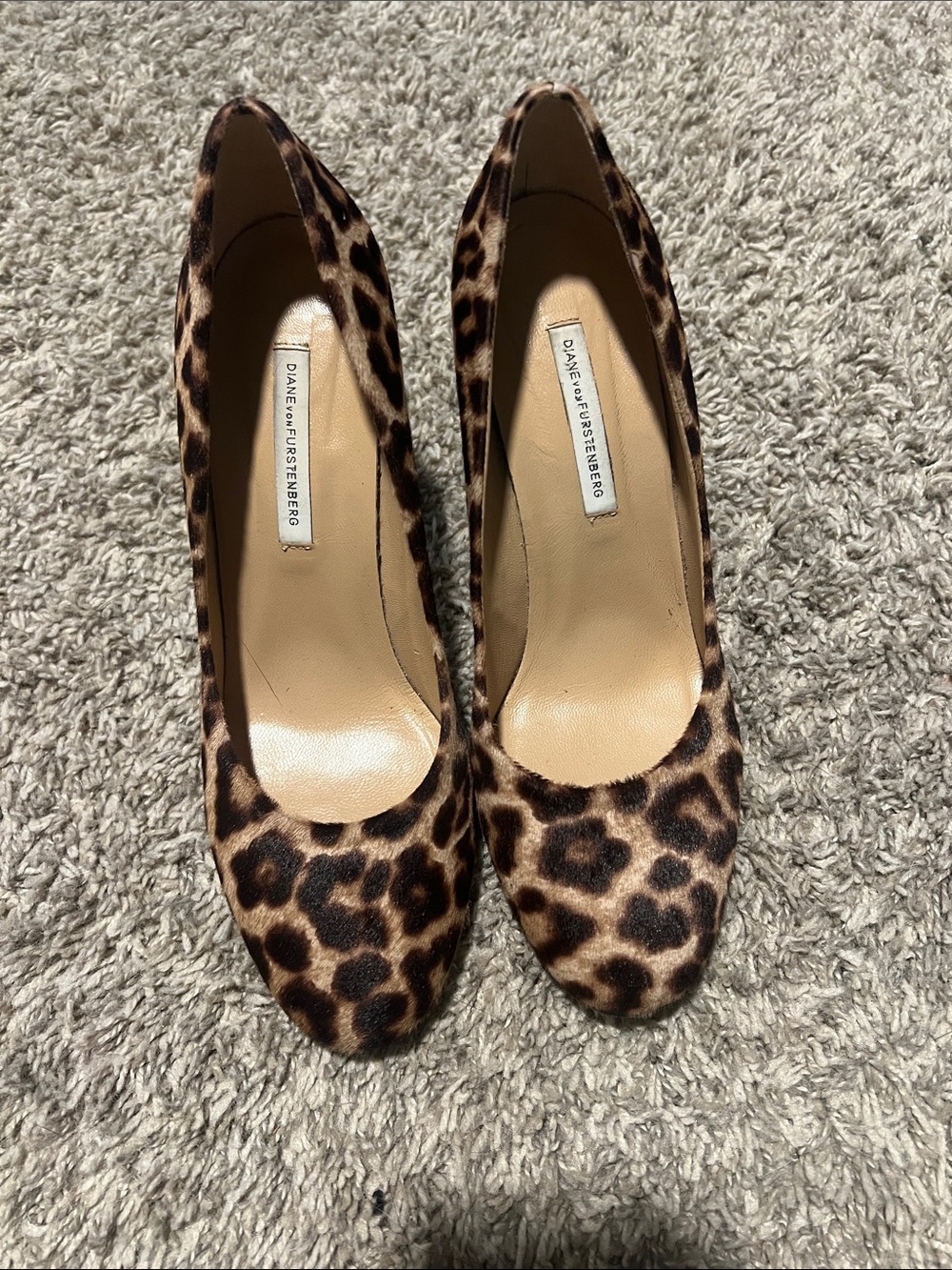 Diane Von Furstenberg Leopard-Print Pumps - Brown and Black